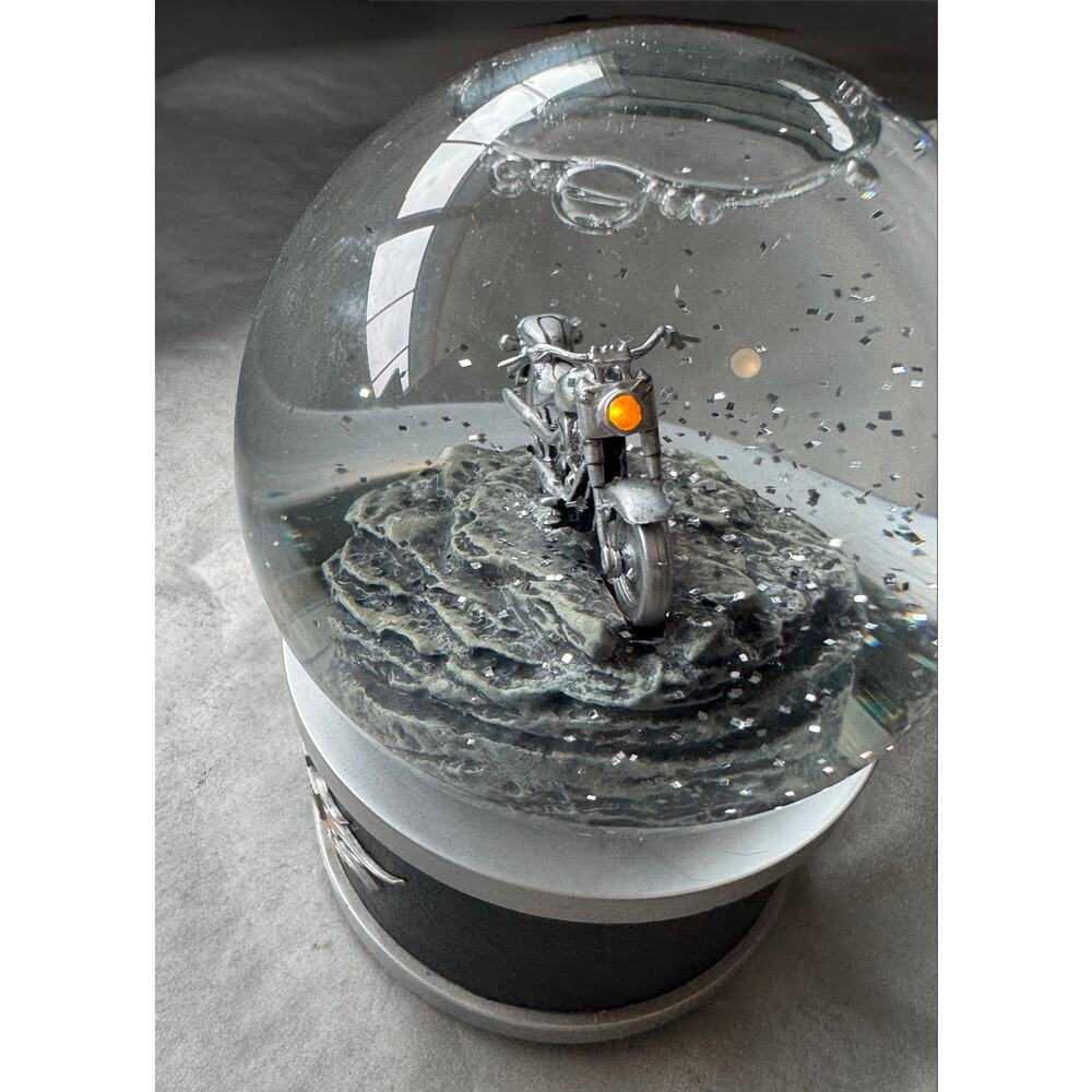 Harley Davidson Fat Boy Snow Globe w/ light and sound